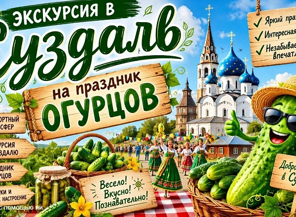 Праздник огурца в Суздале  - автобусный тур (1 день) (из г. Зеленоград)